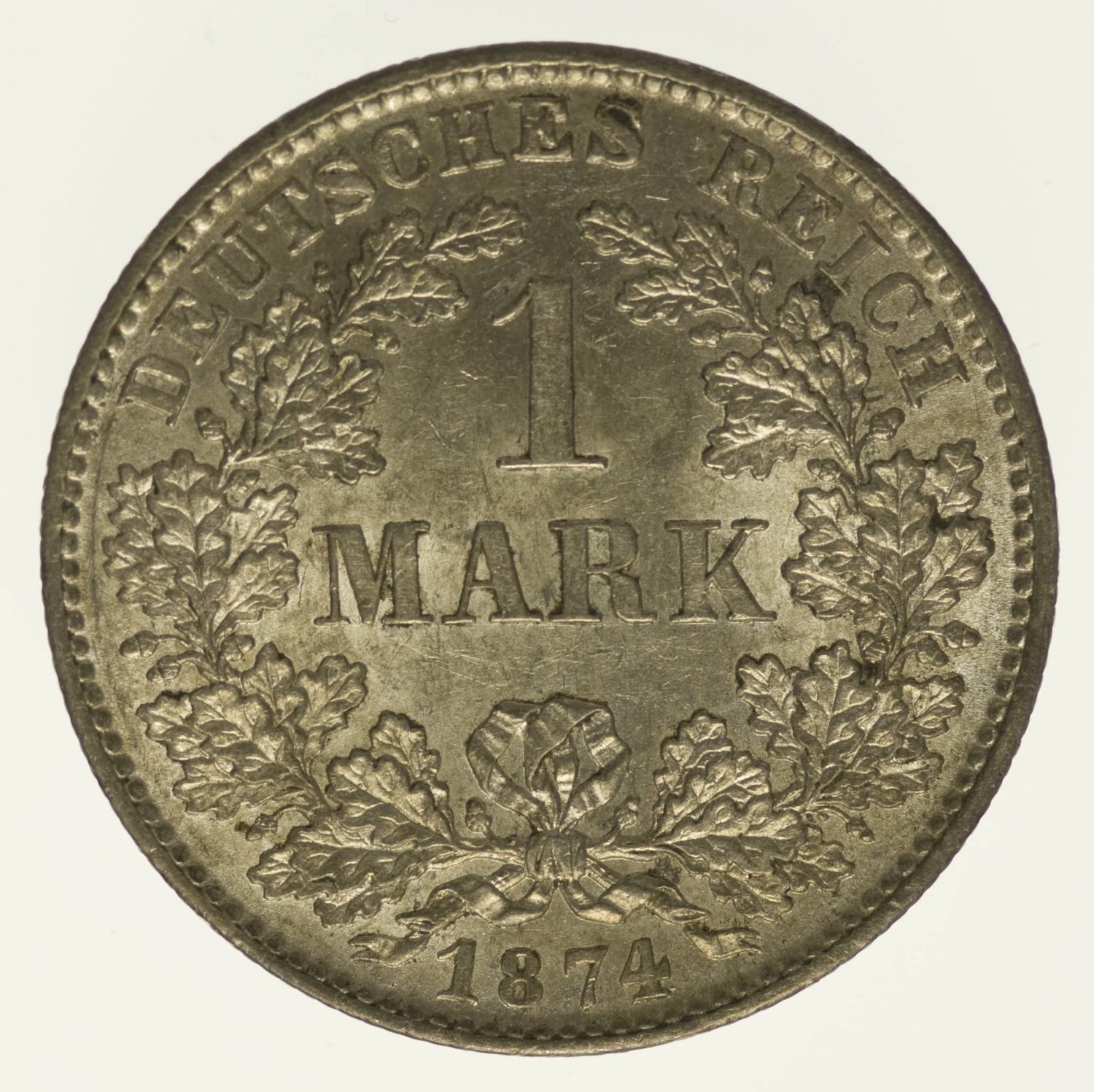 Kaiserreich 1 Mark 1874 D Silber 5 Gramm fein RAR