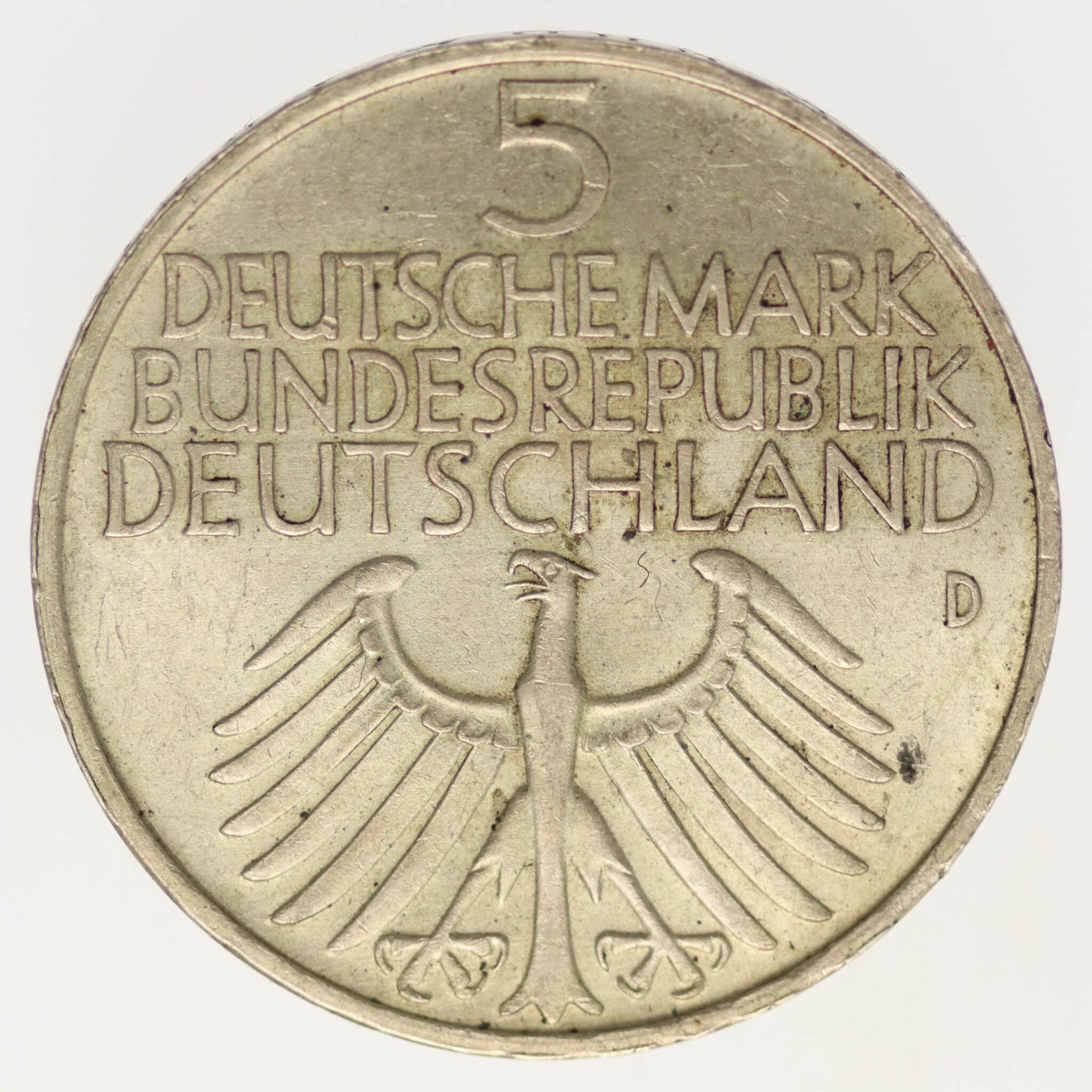 brd-deutsche-silbermuenzen - BRD 5 Mark 1952 Germanisches Museum