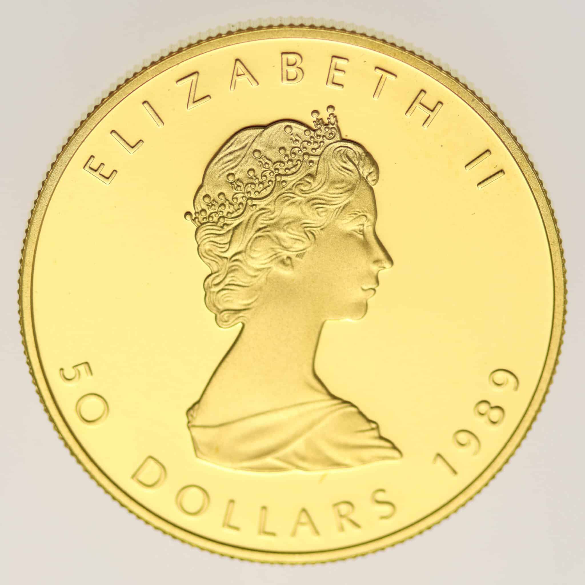 kanada - Kanada Elisabeth II. 50 Dollars 1989 Maple Leaf