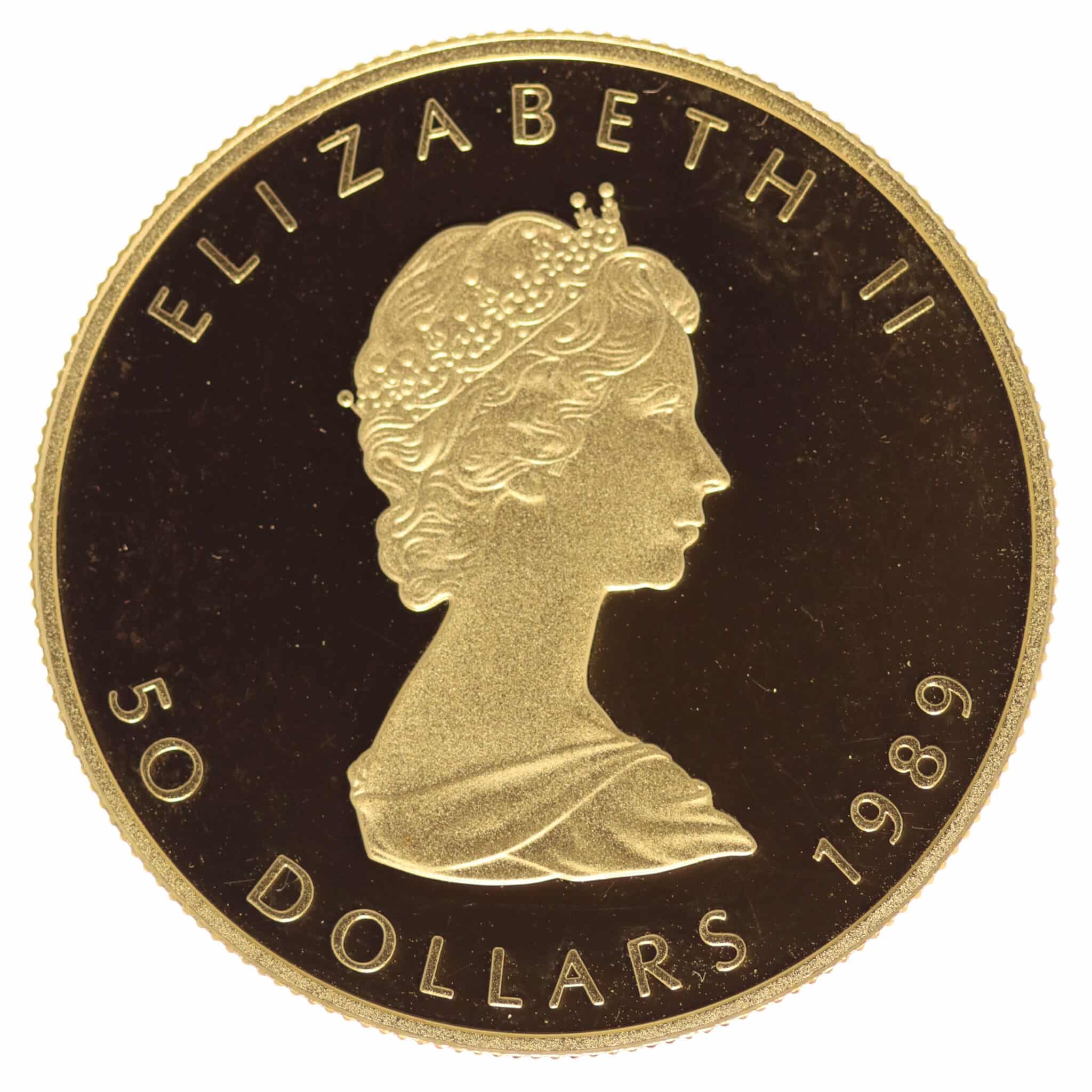 kanada - Kanada Elisabeth II. 50 Dollars 1989 Maple Leaf
