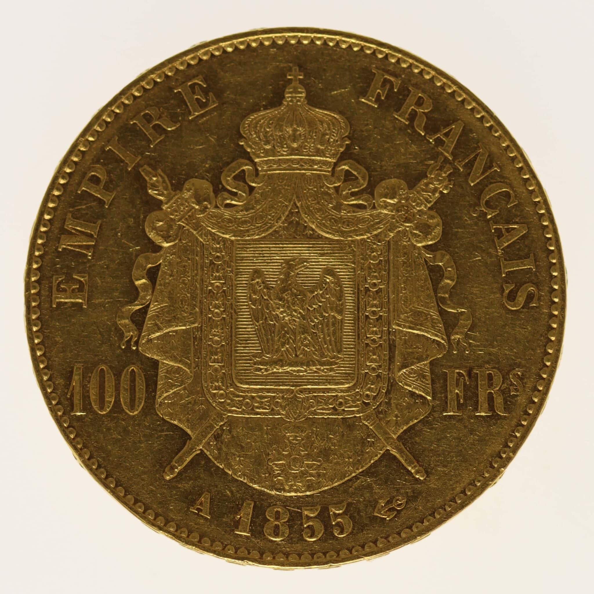 frankreich - Frankreich Napoleon III. 100 Francs 1855 A