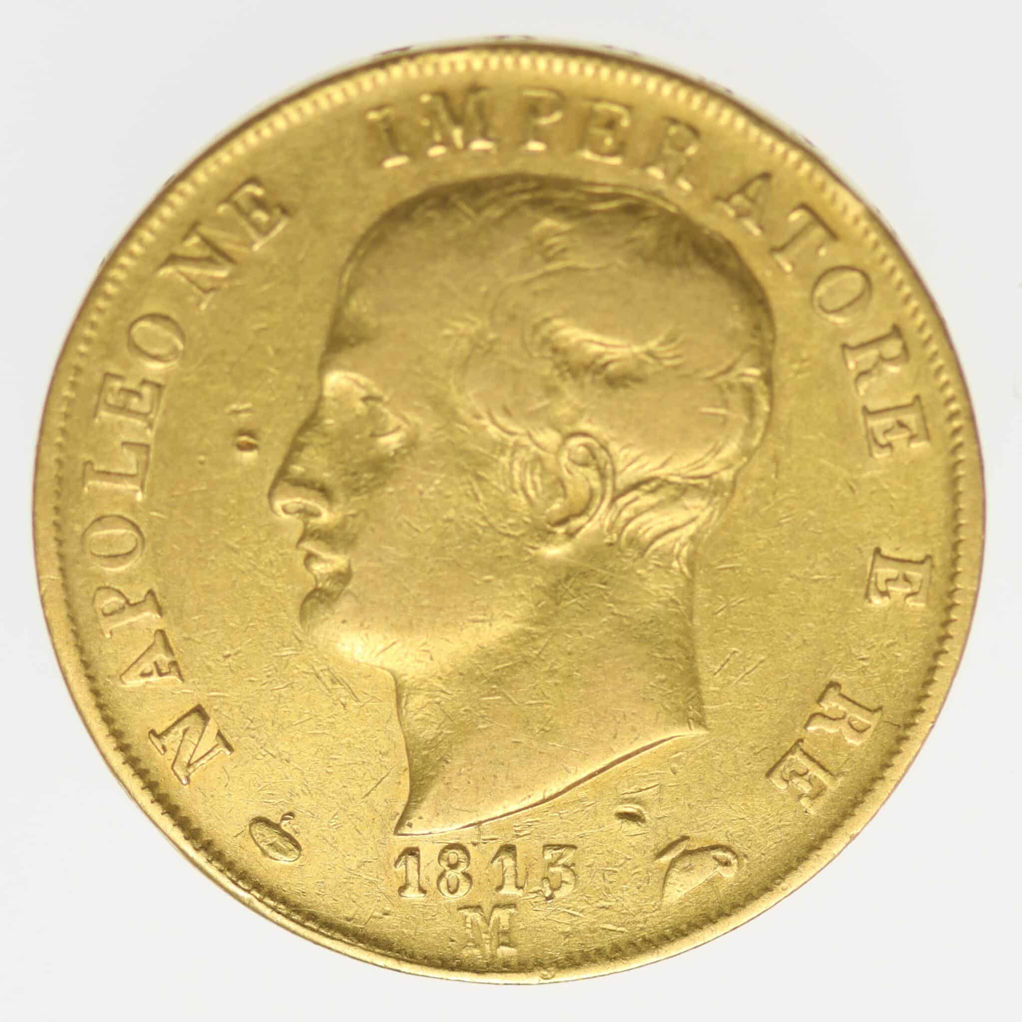 italien - Italien Napoleon I. 40 Lire 1813 M