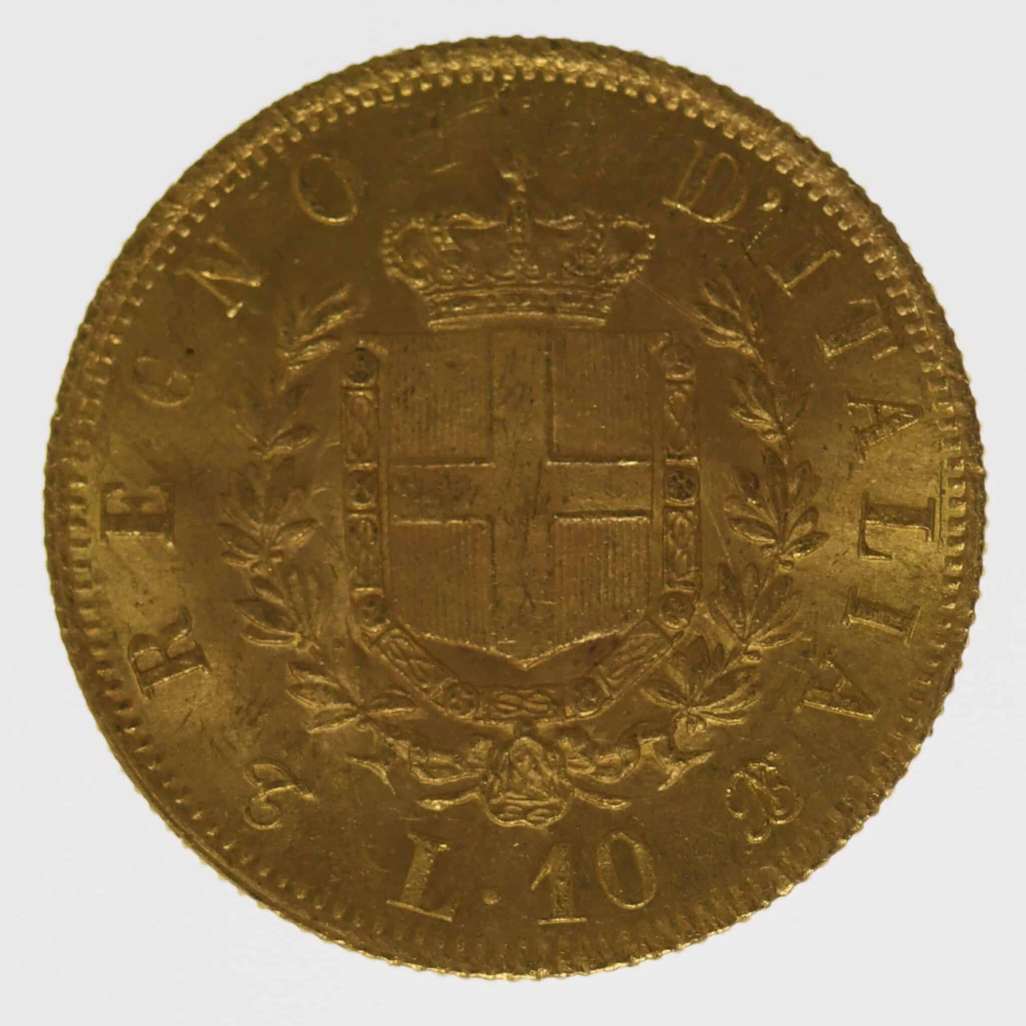 italien - Italien Vittorio Emanuele II. 10 Lire 1863