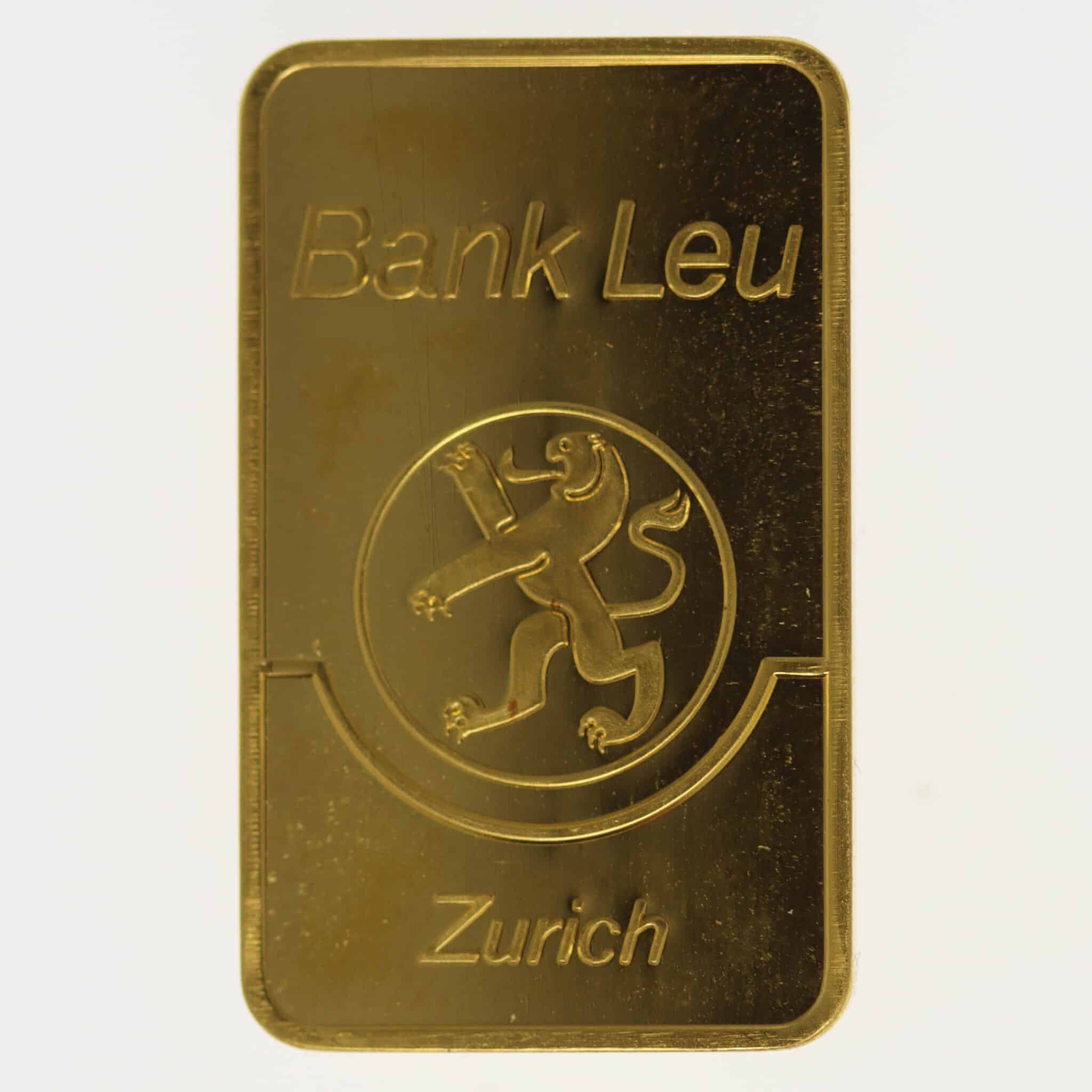goldbarren - Goldbarren 10 Gramm MP für Bank Leu