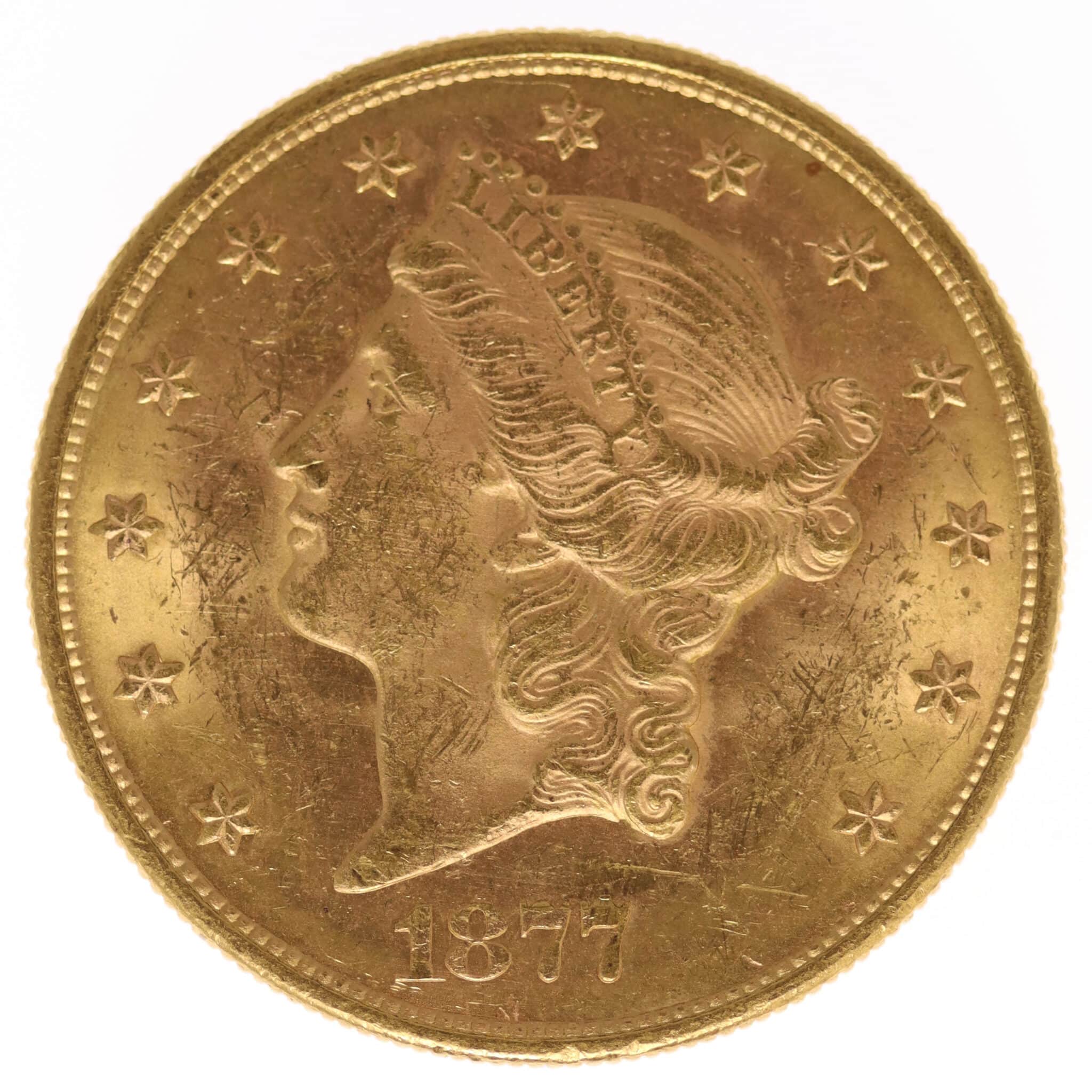 usa - USA 20 Dollars 1877 S Liberty / Kopf