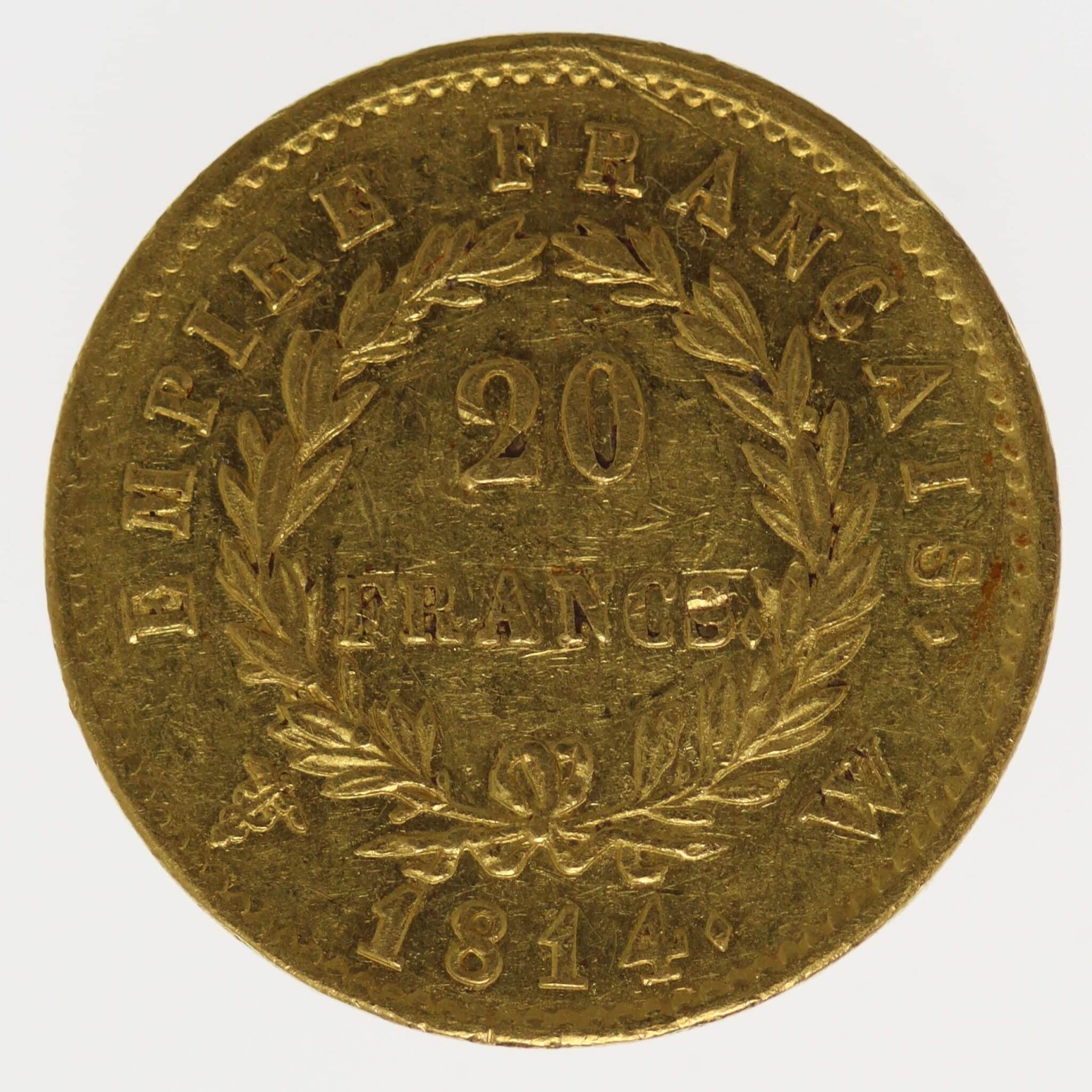 frankreich - Frankreich Napoleon I. 20 Francs 1814 W