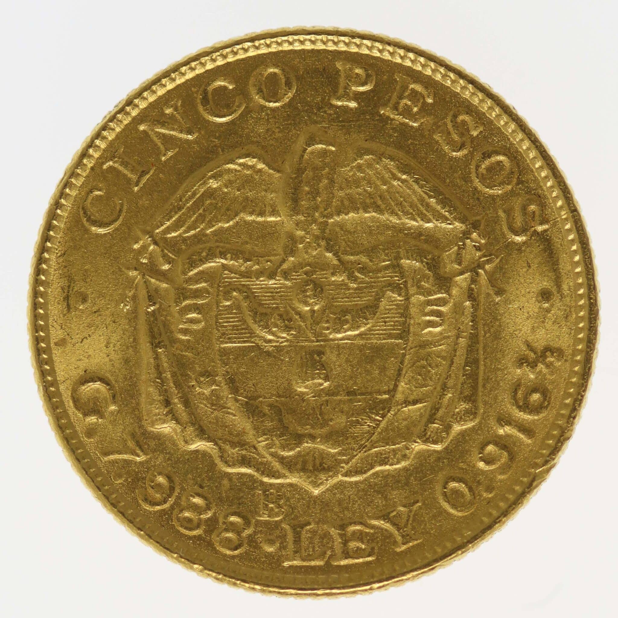 kolumbien - Kolumbien 5 Pesos 1924