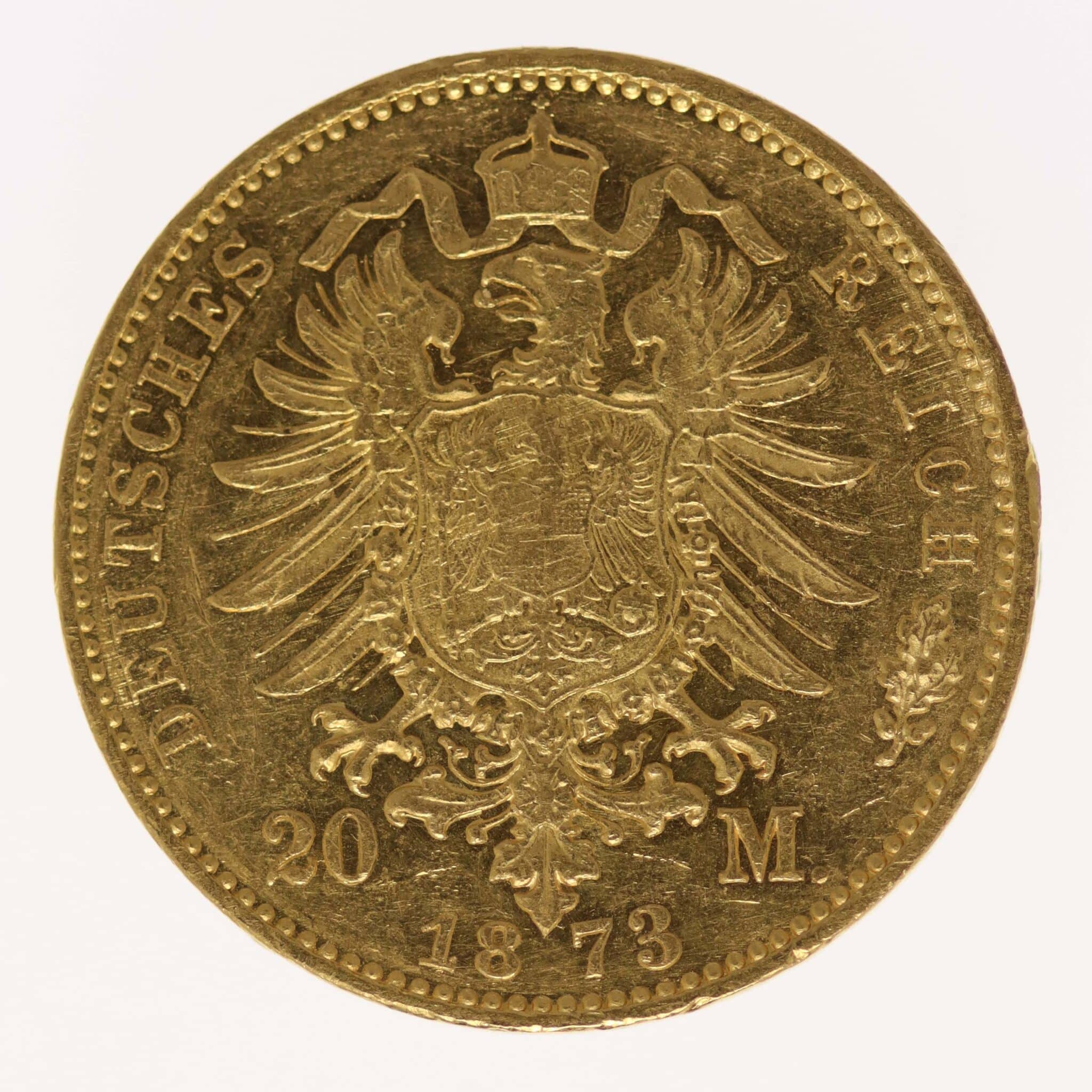 deutsches-kaiserreich-ab-1871 - Hessen Ludwig III. 20 Mark 1873