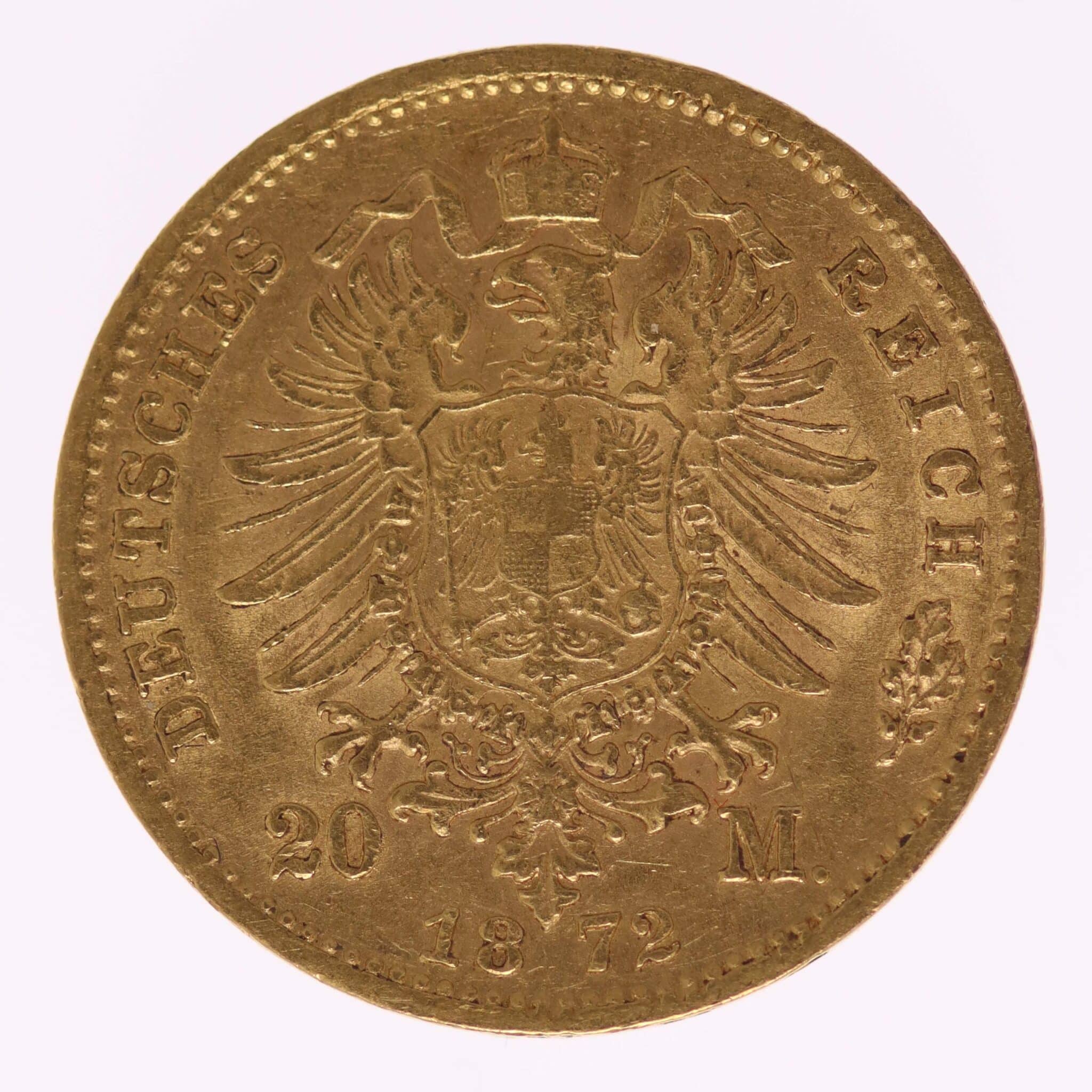 deutsches-kaiserreich-ab-1871 - Sachsen Johann 20 Mark 1872