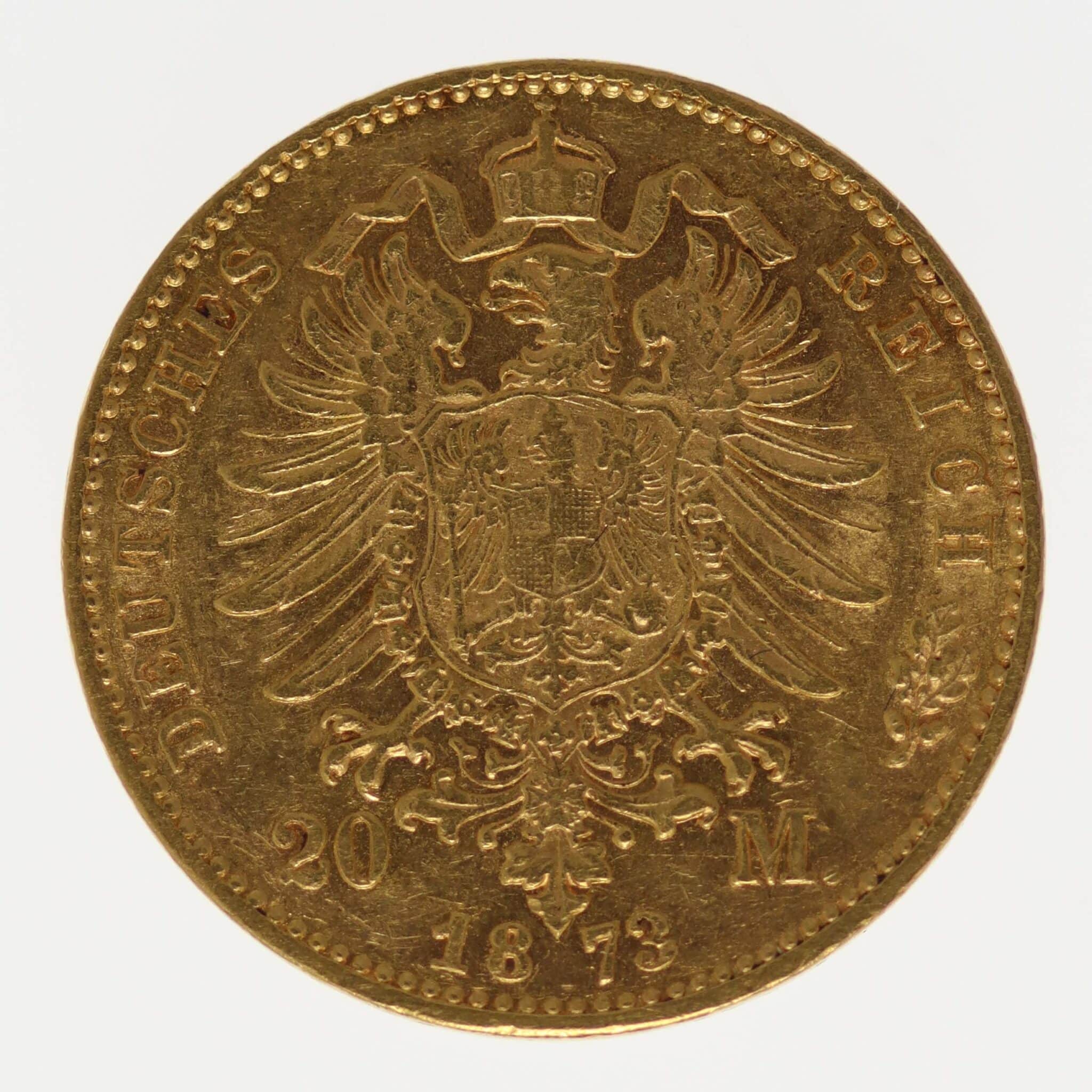 deutsches-kaiserreich-ab-1871 - Bayern Ludwig II. 20 Mark 1873