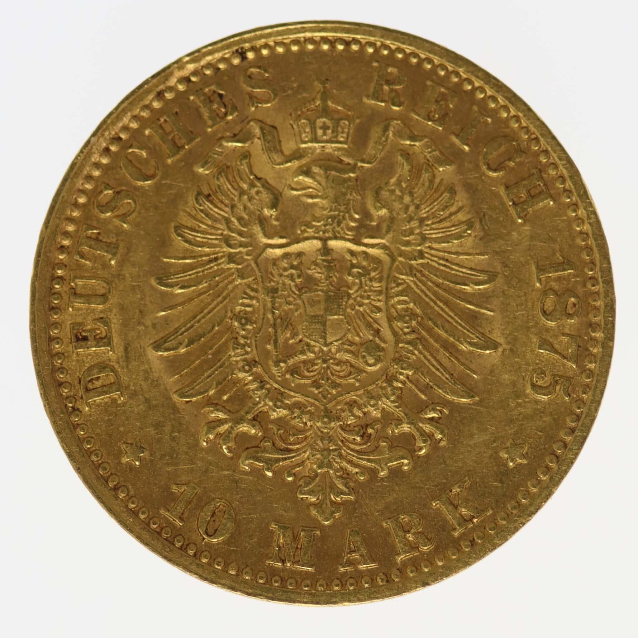 deutsches-kaiserreich-ab-1871 - Bayern Ludwig II. 10 Mark 1875