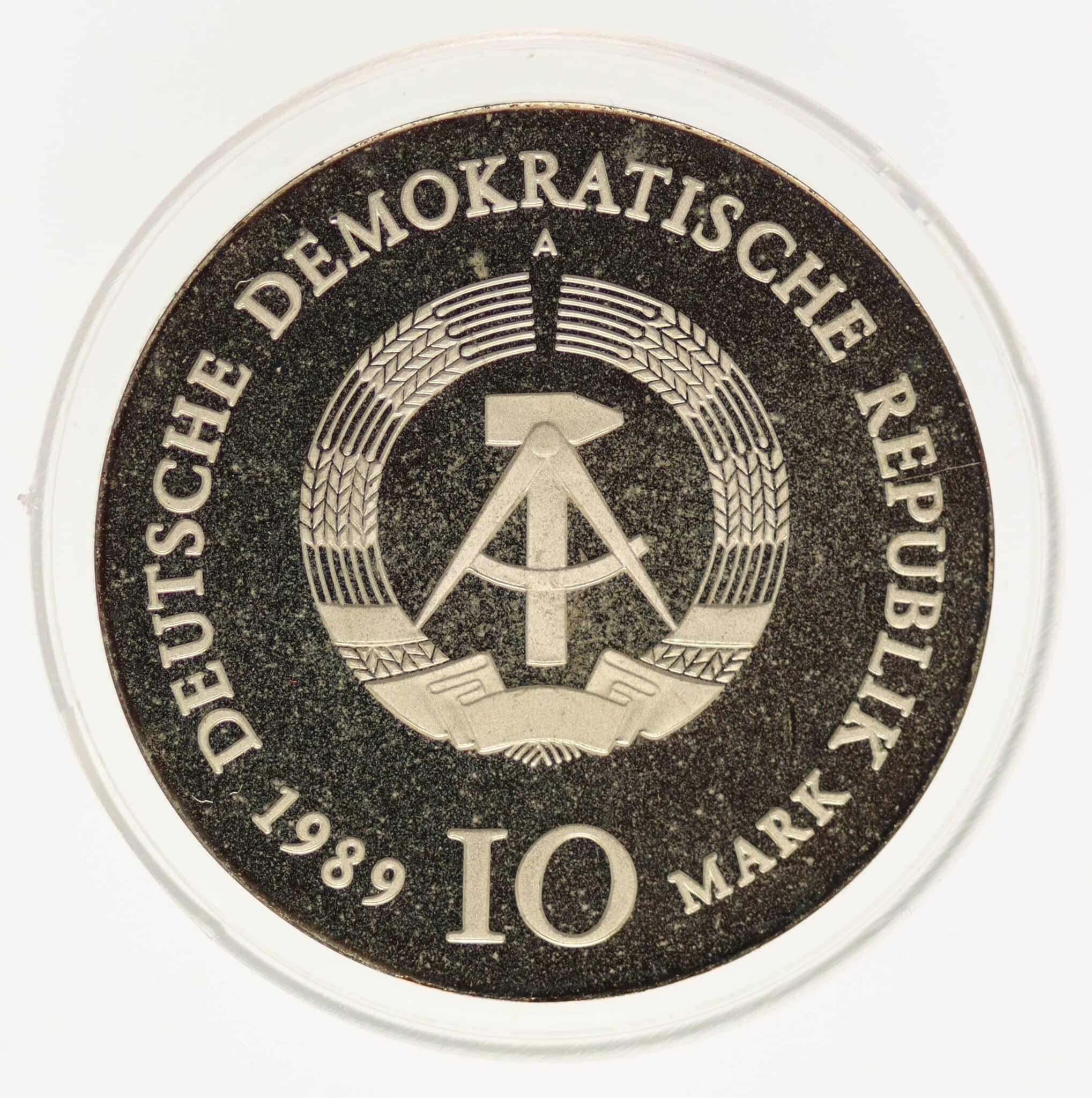 ddr-deutsche-silbermuenzen - DDR 10 Mark 1989 Schadow