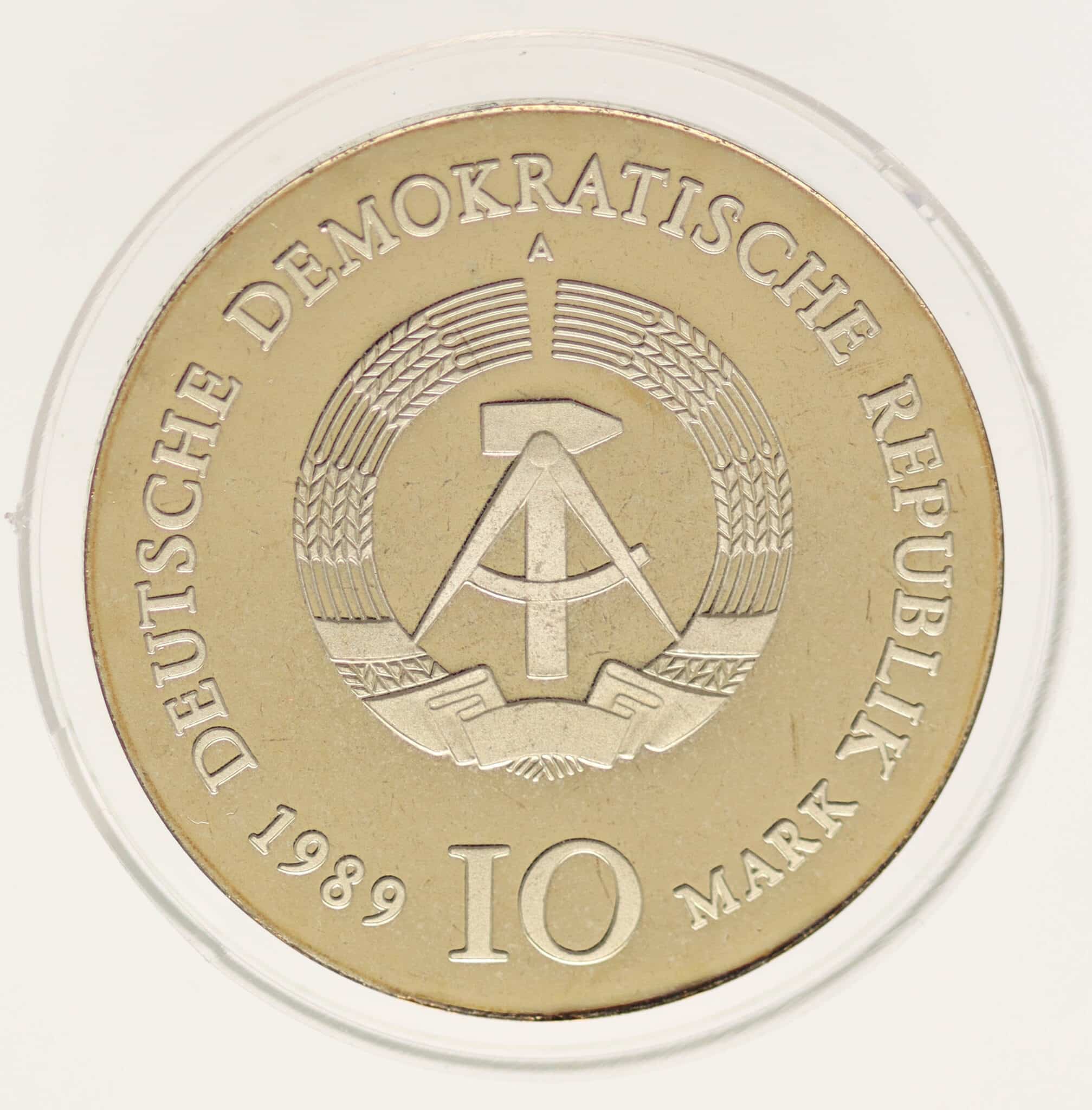 ddr-deutsche-silbermuenzen - DDR 10 Mark 1989 Schadow