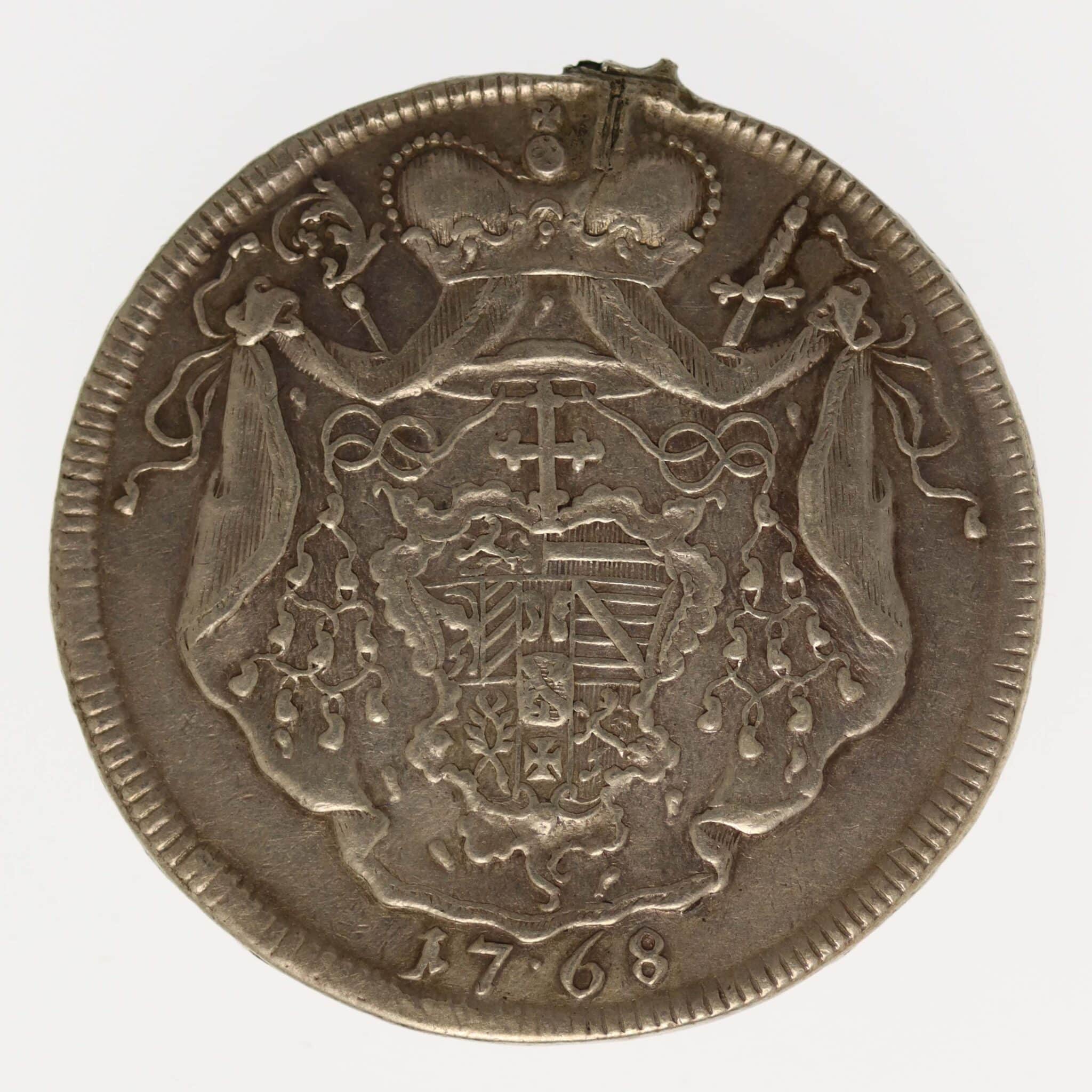 oesterreich-silbermuenzen-uebriges-europa - Österreich Salzburg Sigismund III. Graf Schrattenbach Taler 1768