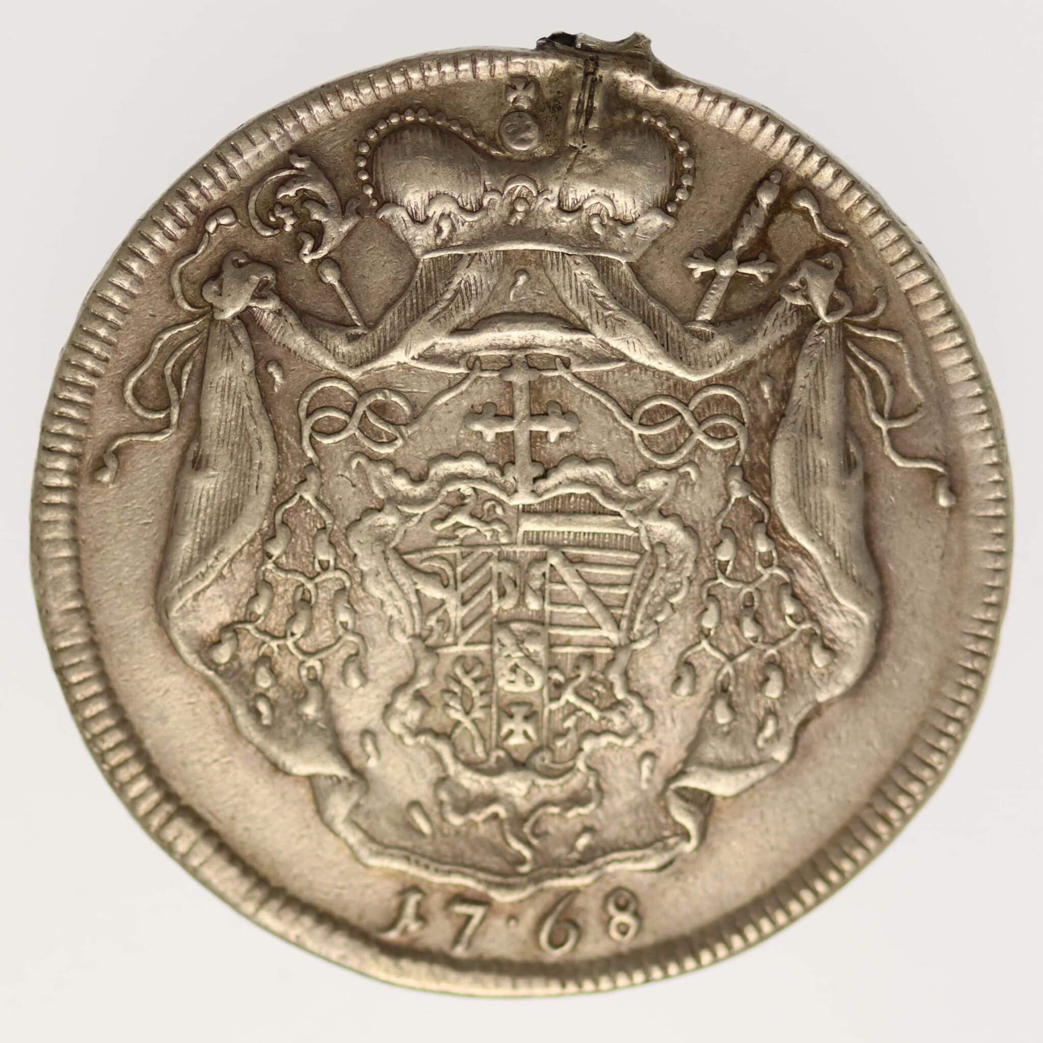 oesterreich-silbermuenzen-uebriges-europa - Österreich Salzburg Sigismund III. Graf Schrattenbach Taler 1768