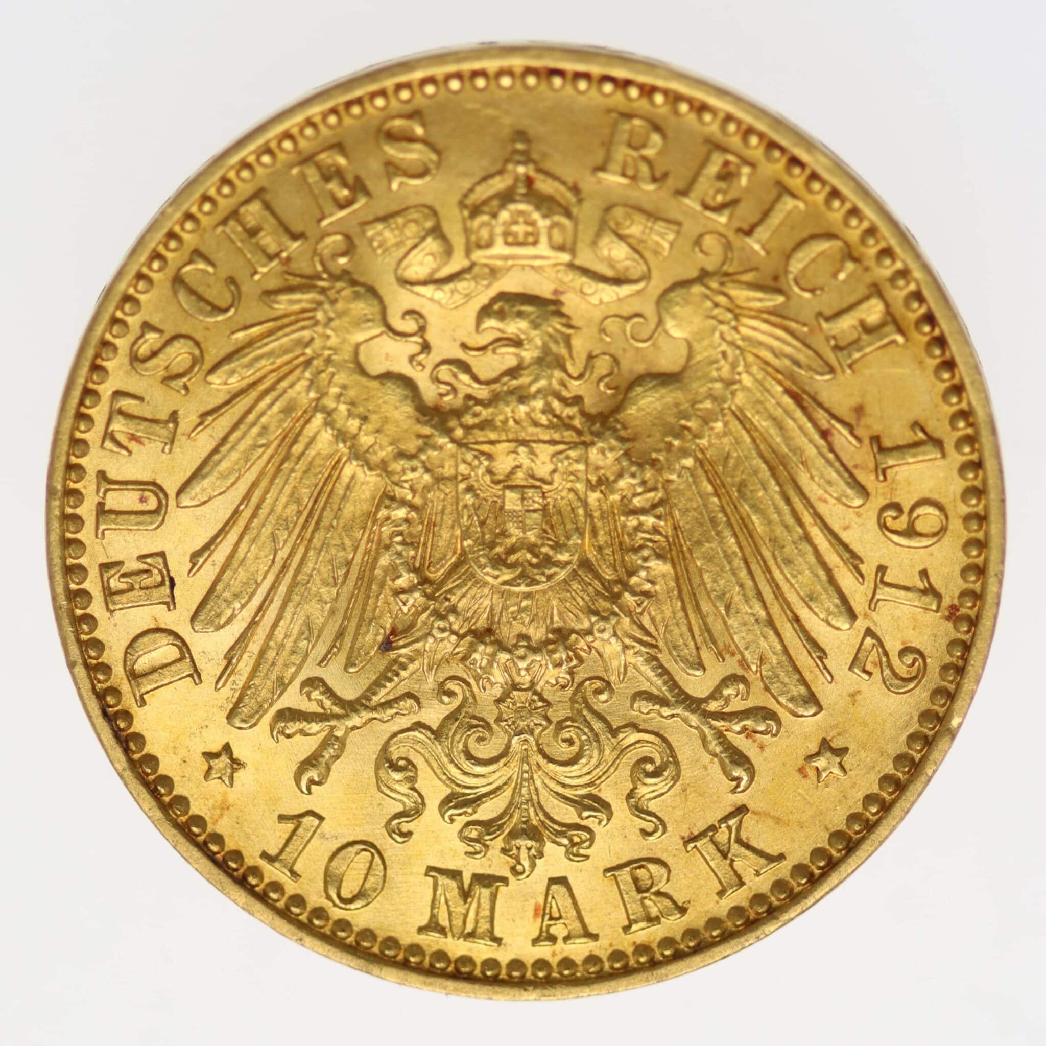 deutsches-kaiserreich-ab-1871 - Sachsen Friedrich August 10 Mark 1912