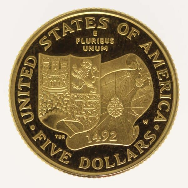 proaurum-usa_5_dollars_1992_columbus_13037_4