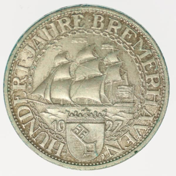 proaurum-weimarer_republik_3_reichsmark_bremer_haven_1927_12899_1