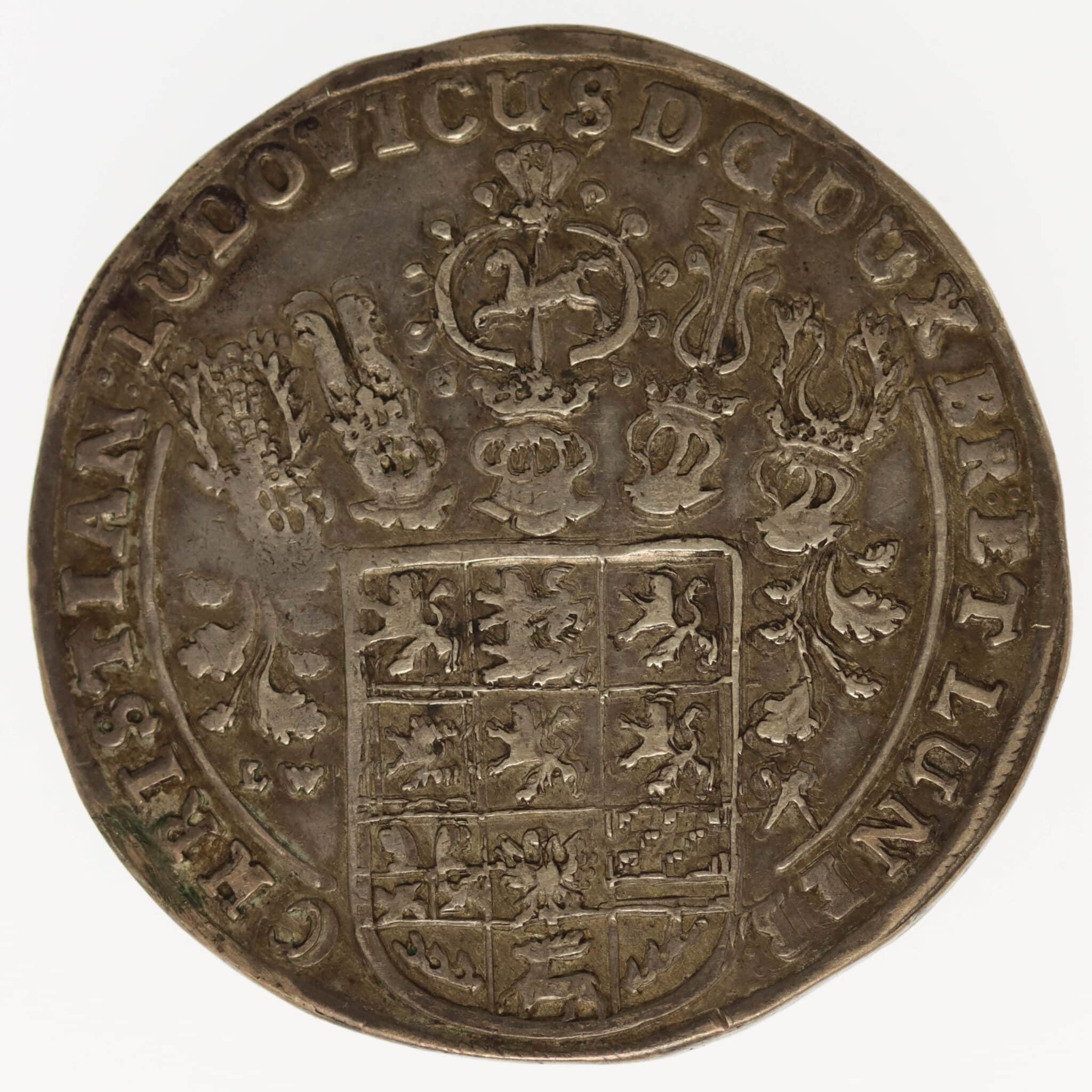 altdeutschland-deutsche-silbermuenzen - Braunschweig Lüneburg Celle Christian Ludwig Reichstaler 1657