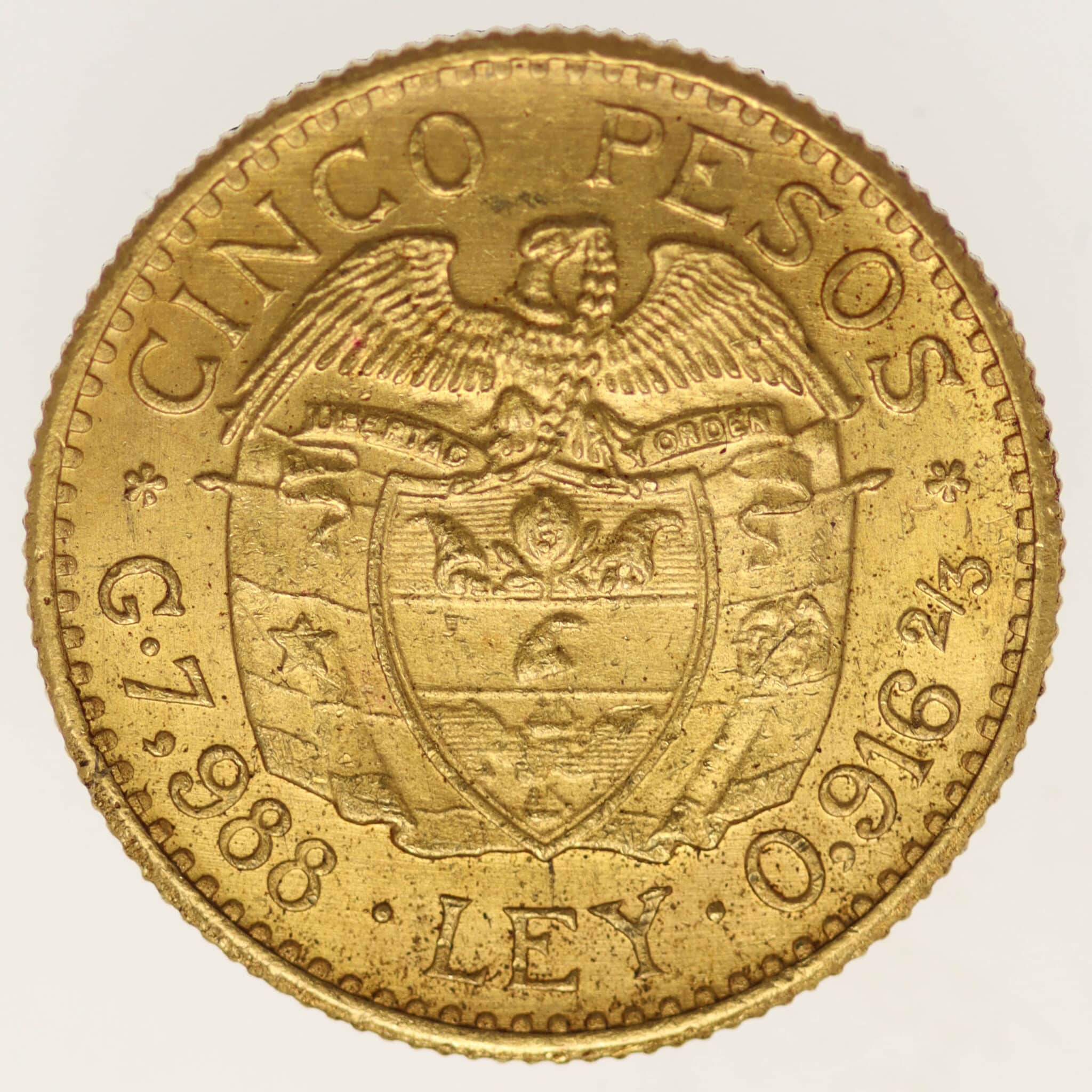 kolumbien - Kolumbien 5 Pesos 1929