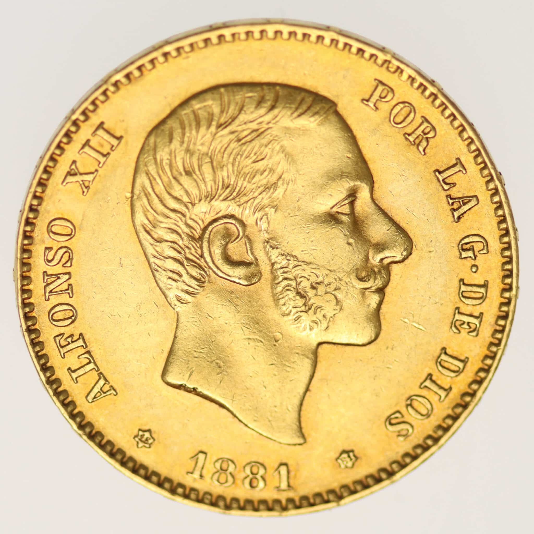 spanien - Spanien Alfonso XII. 25 Pesetas 1881 / 18-81