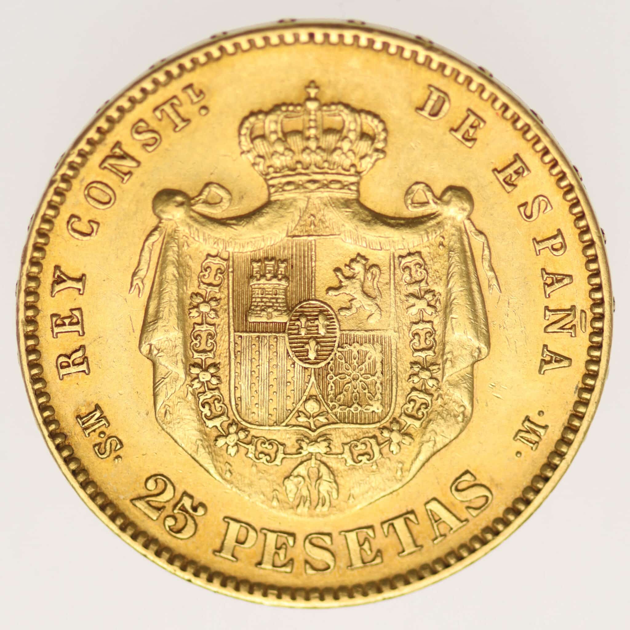 spanien - Spanien Alfonso XII. 25 Pesetas 1881 / 18-81