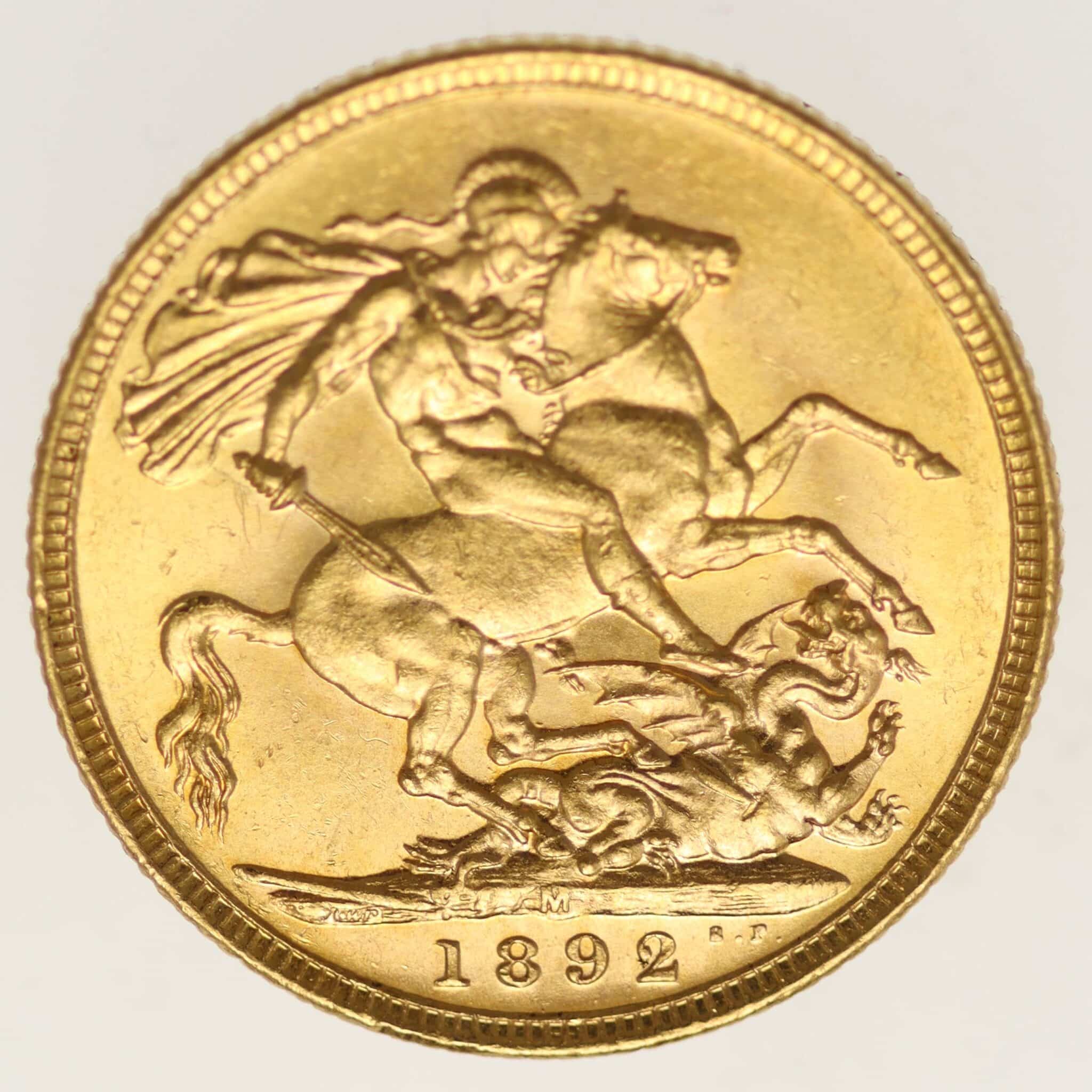 grossbritannien - Australien Victoria Sovereign 1892 M