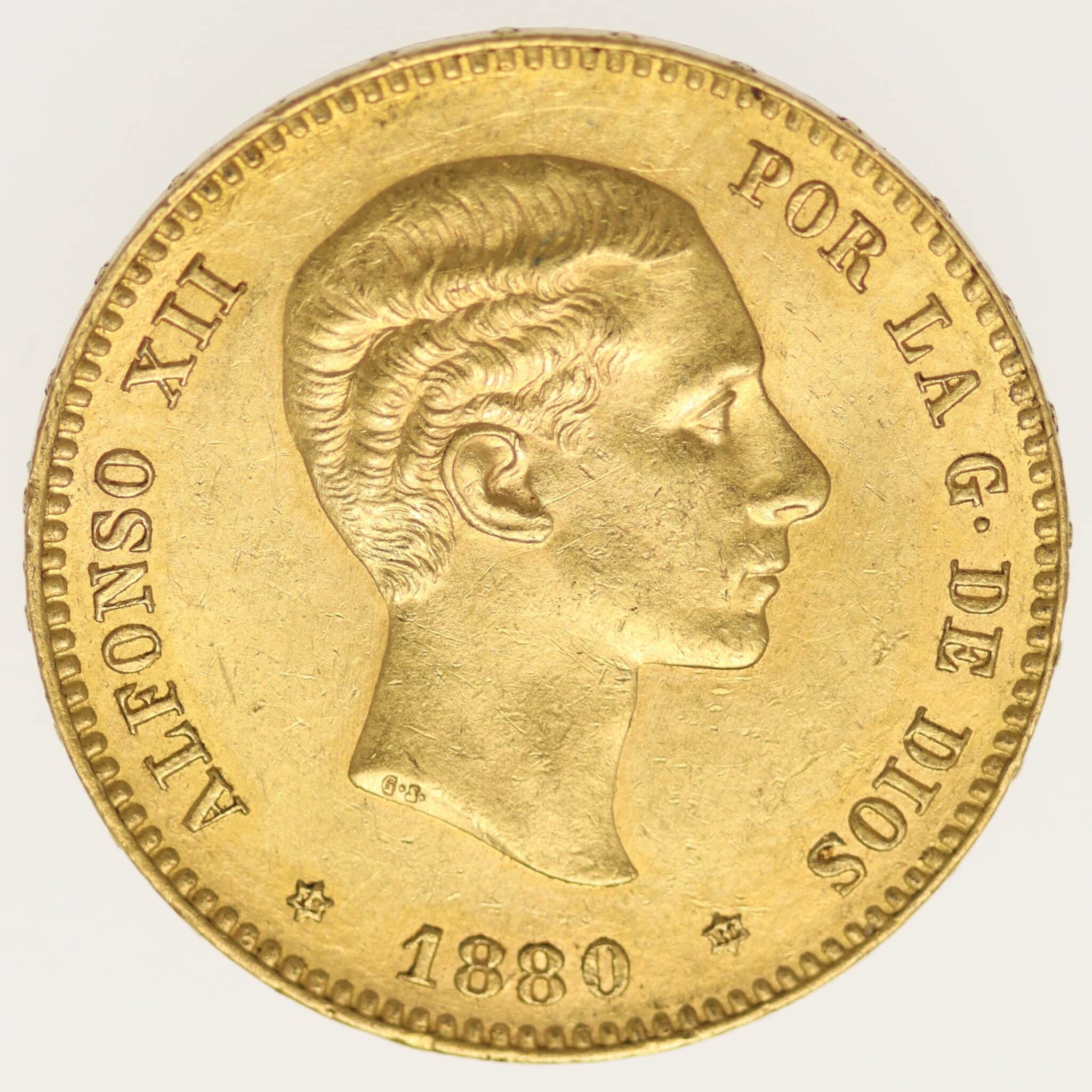 spanien - Spanien Alfonso XII. 25 Pesetas 1880 / 18-80