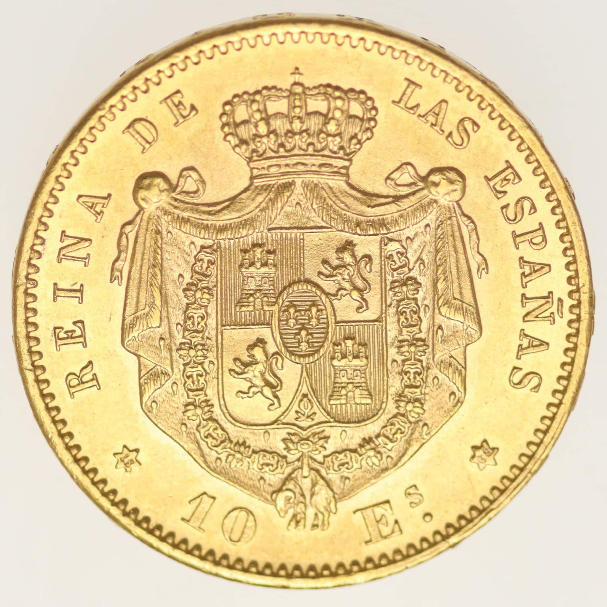 spanien - Spanien Isabella II. 10 Escudos 1868 / 18-68