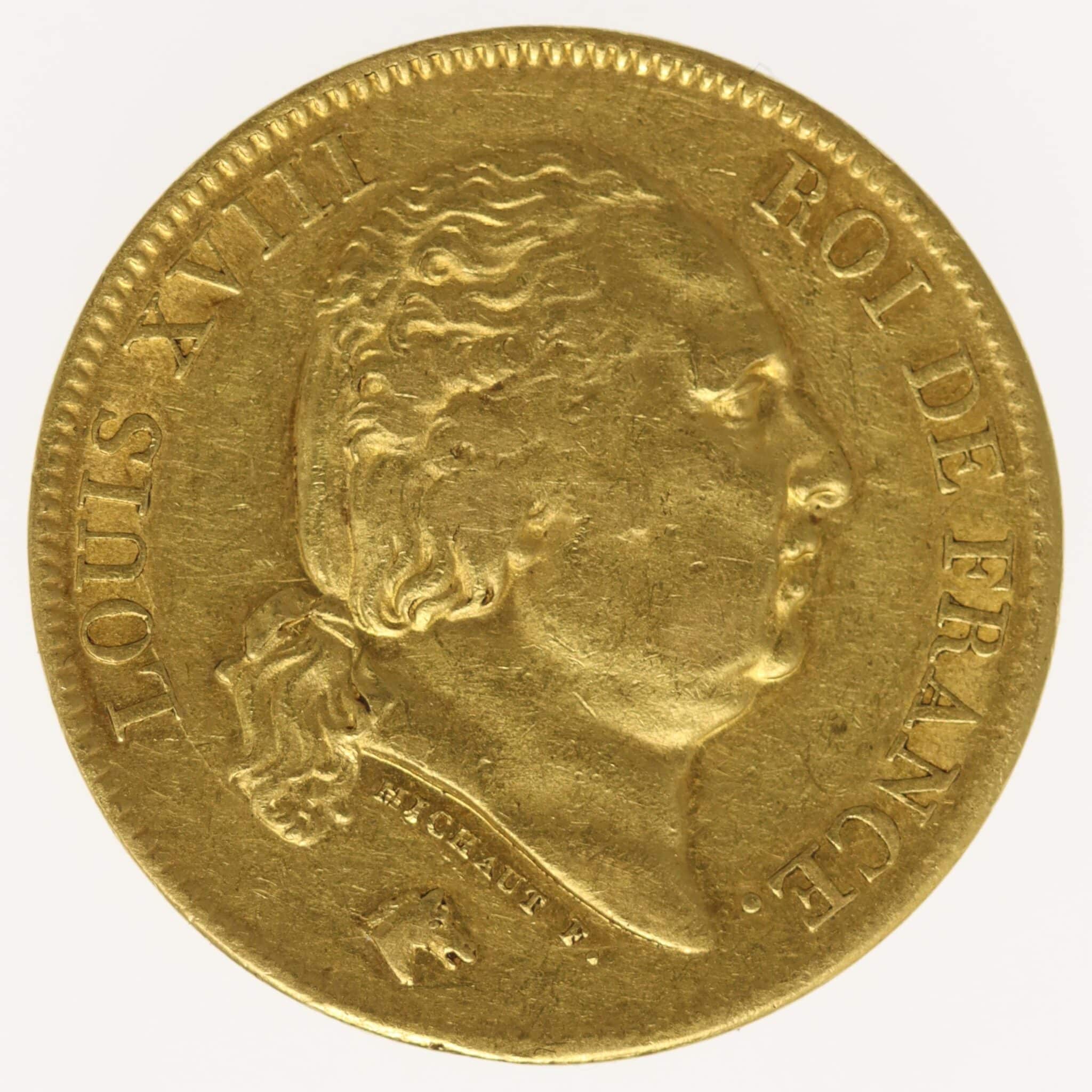 frankreich - Frankreich Louis XVIII. 40 Francs 1817 A